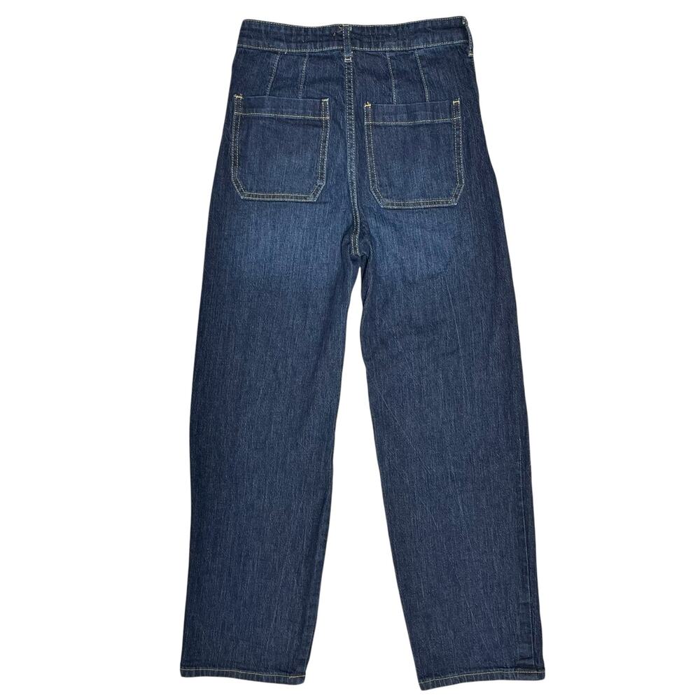 ANTHROPOLOGIE PILCRO The Column Straight-Leg High-Rise Dark Wash Jeans Size 25 - Picture 6 of 10